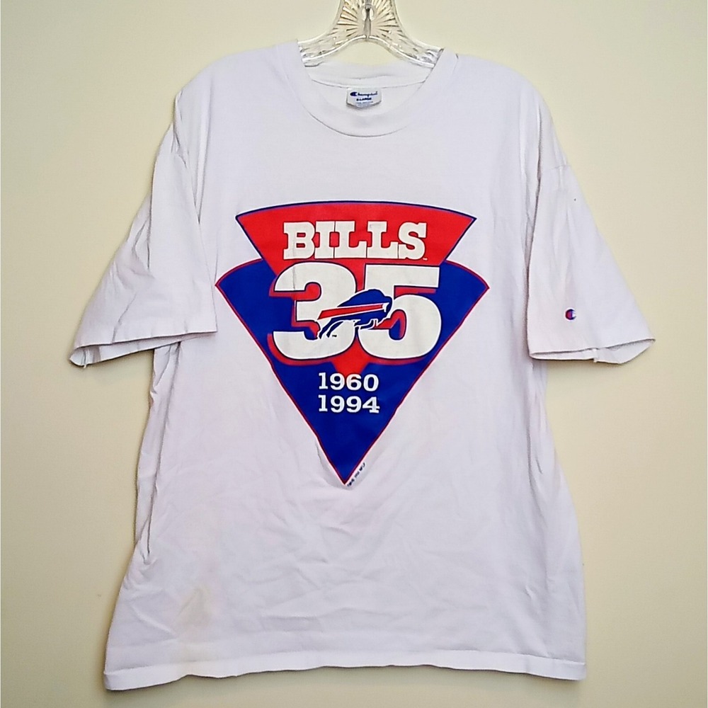 Vintage Champion Buffalo Bills 1960-1994 35th Anniversary Single Stitch Shirt XL